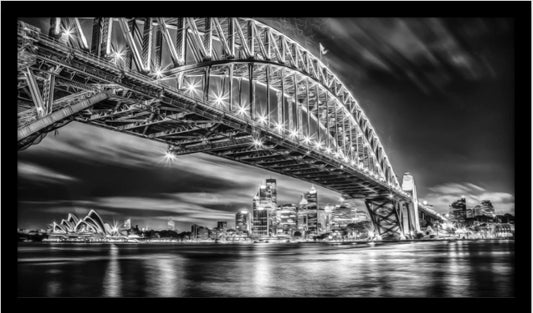 Monochrome Sydney - Framed Print - 600 x 400mm